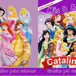Libritos para colorear y pintar de Princesas de Disney