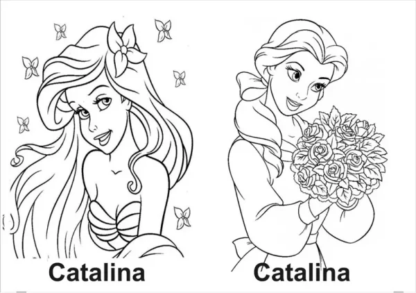 Libritos para colorear y pintar de Princesas de Disney1