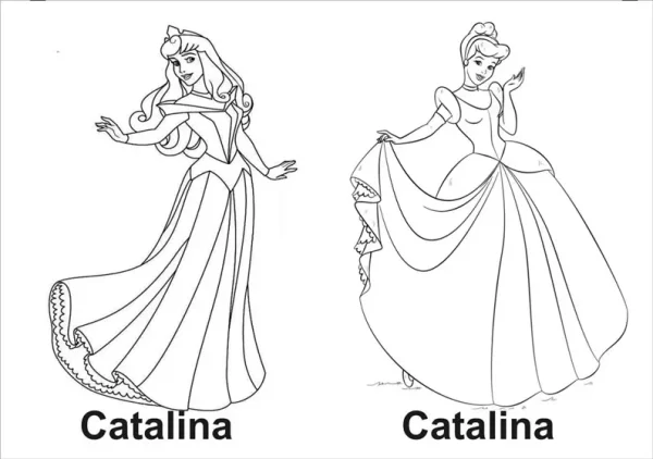 Libritos para colorear y pintar de Princesas de Disney4