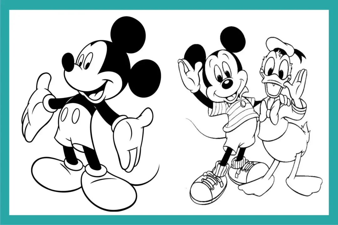 Libritos para pintar y colorear dibujos personalizados de Mickey Mouse 1