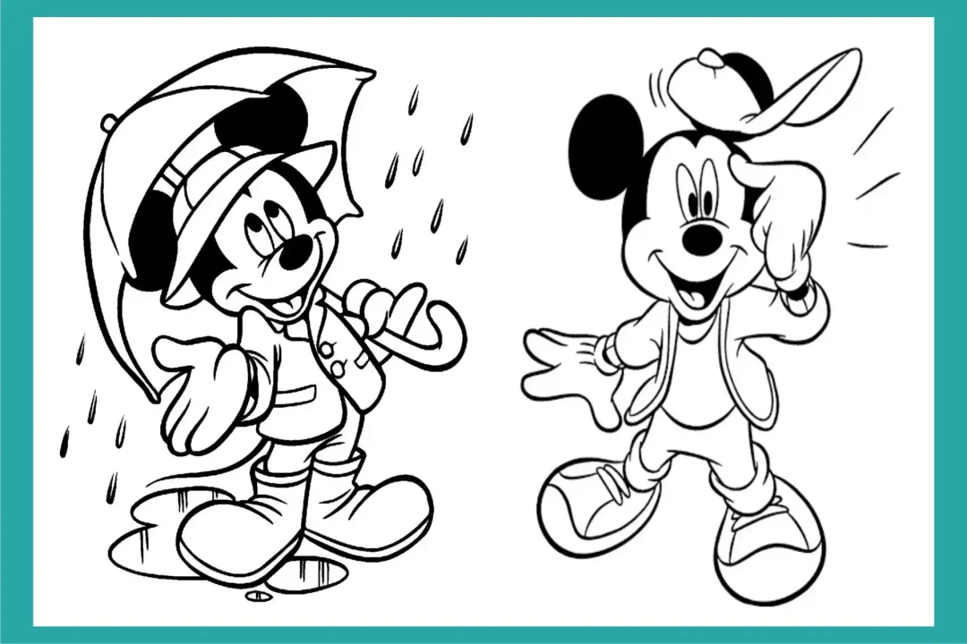 Libritos para pintar y colorear dibujos personalizados de Mickey Mouse 2