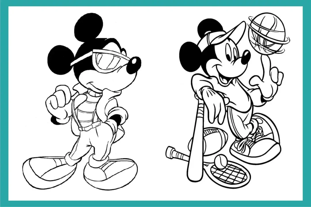 Libritos para pintar y colorear dibujos personalizados de Mickey Mouse 3