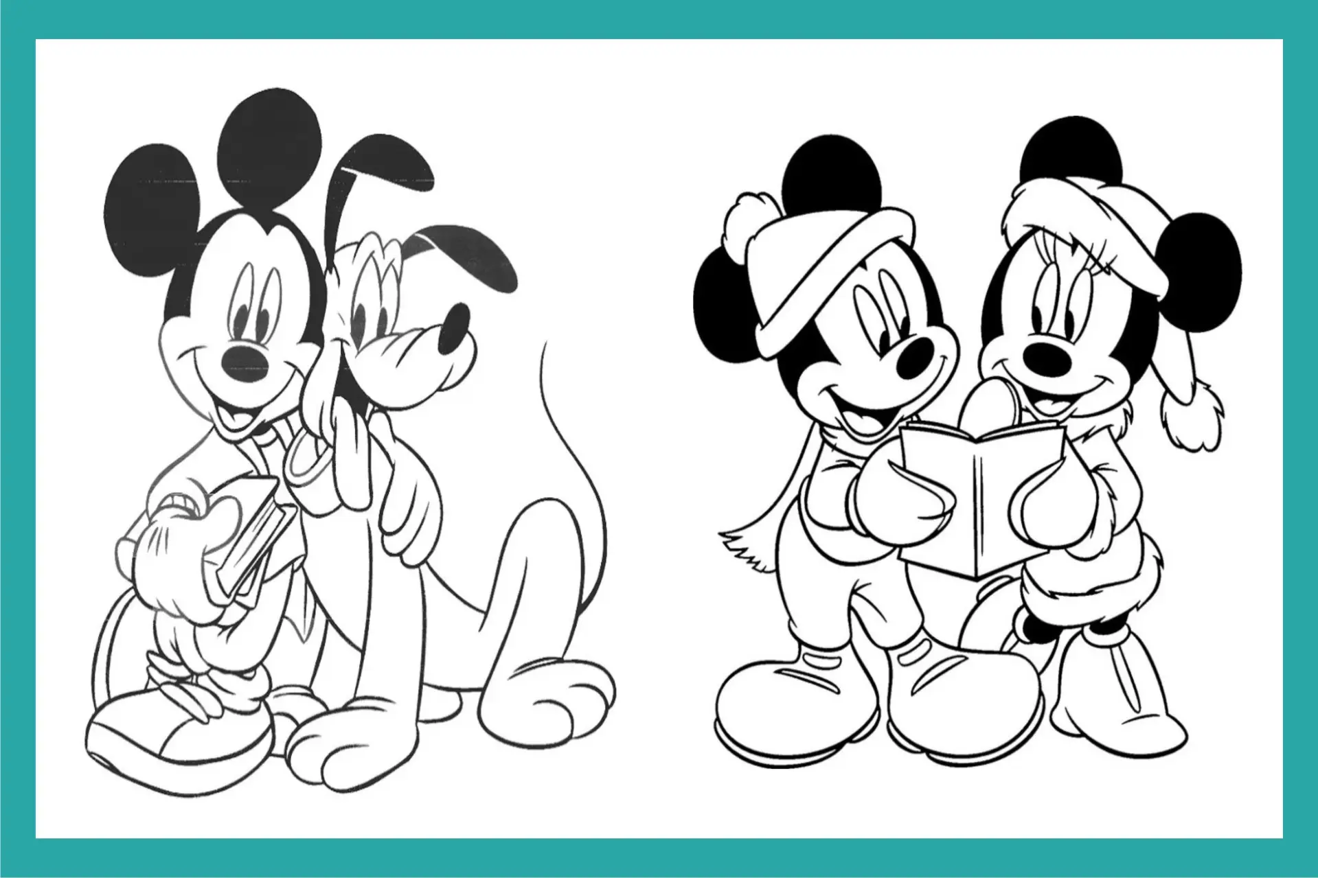 Libritos para pintar y colorear dibujos personalizados de Mickey Mouse 4