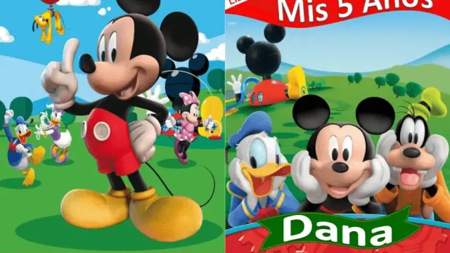 Libritos para pintar y colorear dibujos personalizados de Mickey Mouse