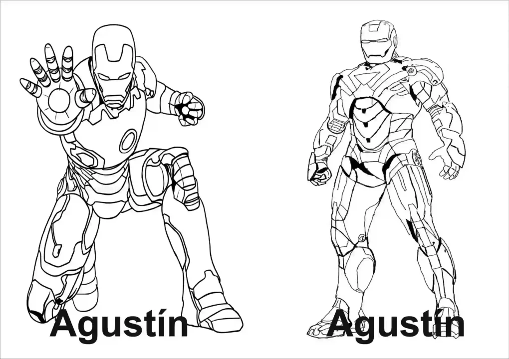 Libritos personalizados de Cumpleaños para colorear de Iron Man 2