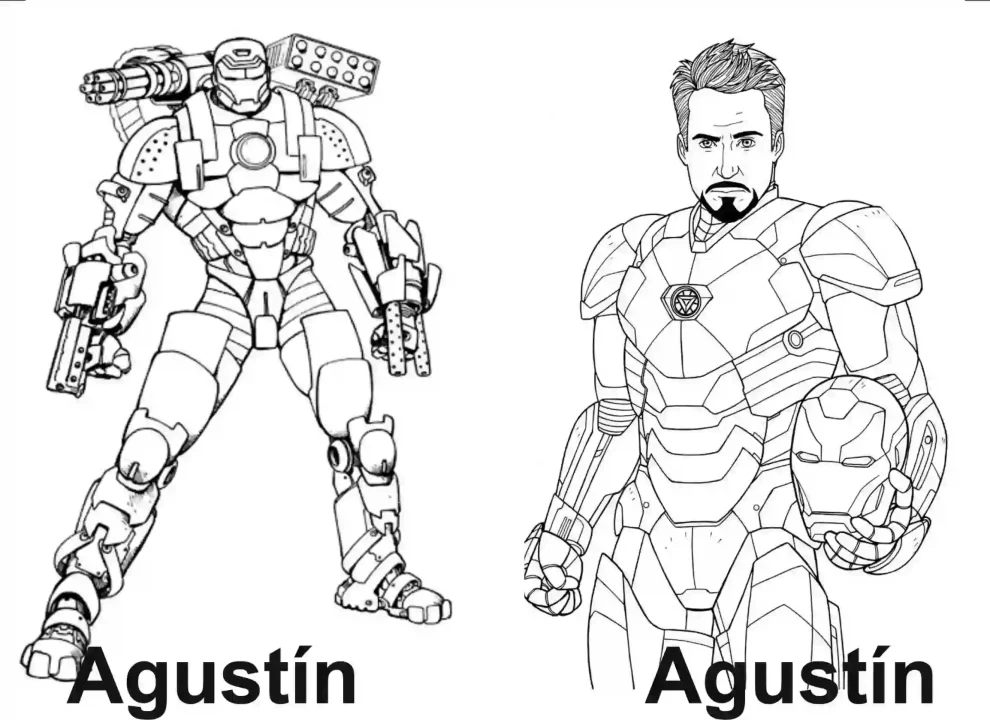 Libritos personalizados de Cumpleaños para colorear de Iron Man 3