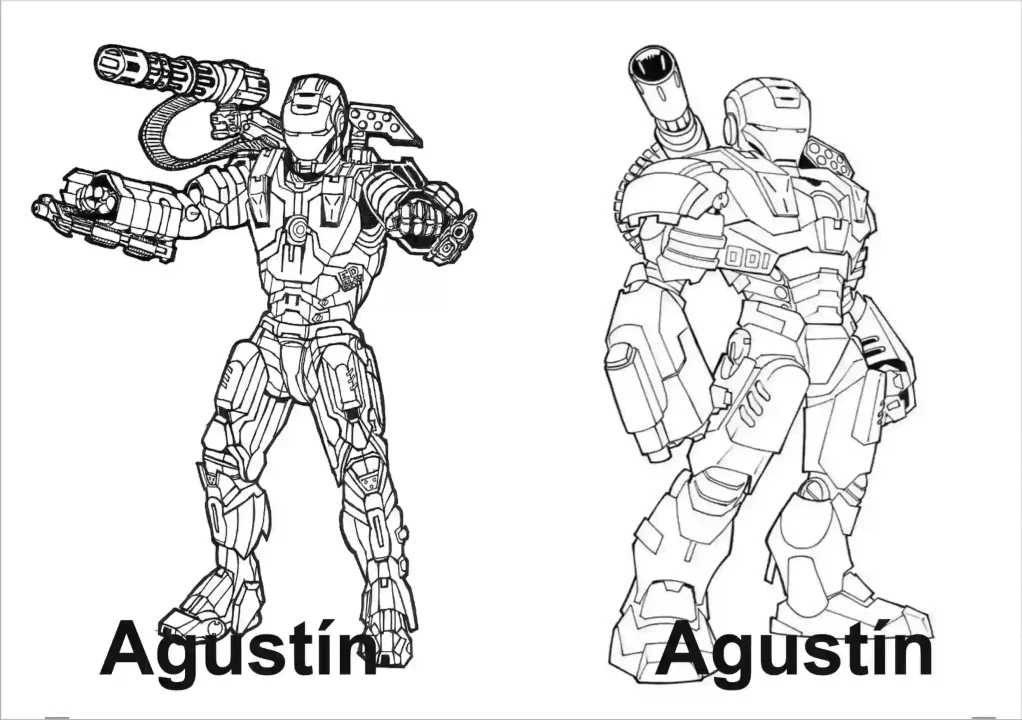 Libritos personalizados de Cumpleaños para colorear de Iron Man 4