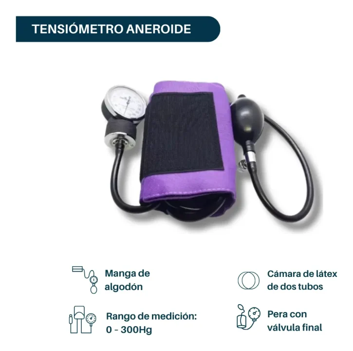 Tensiómetro aneroide manual con estetoscopio 2