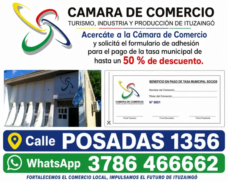 acercate a la camara de comercio de ituzaingo